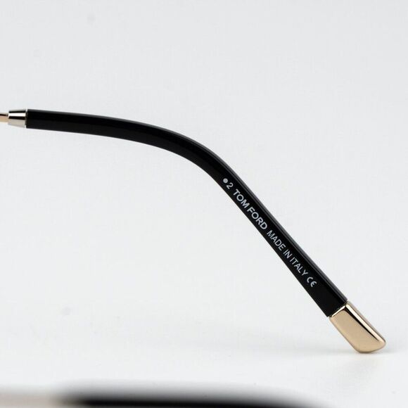 Tom Ford Women Eyeglasses Black Rose Gold Blue Light Block Round FT5770 001 NEW main image 10